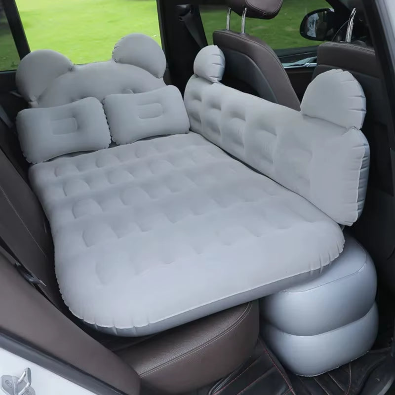 Car Inflatable Travel Bed for SUV Rear Seats - Air Cushion Mattress for Road Trips