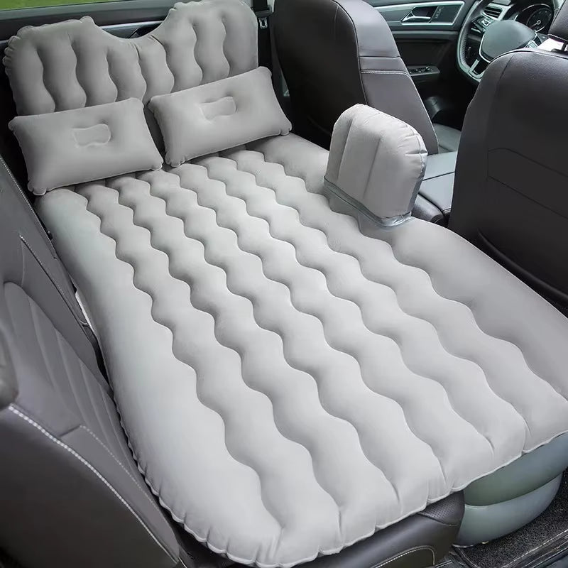 Car Inflatable Travel Bed for SUV Rear Seats - Air Cushion Mattress for Road Trips