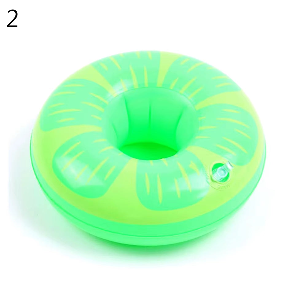 1PC Inflatable Float Cup Pad Swimming Pool Drink Cup Stand Holder Cute Drink Pool Mat for Kids Toy Summer Pool Party Decorations