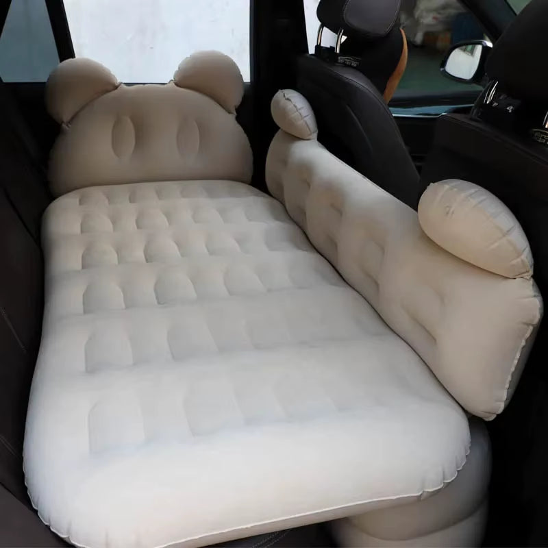 Car Inflatable Travel Bed for SUV Rear Seats - Air Cushion Mattress for Road Trips