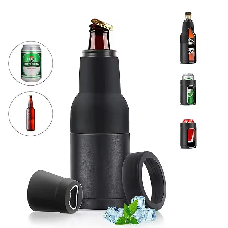 Chill Out Buddy: The Ultimate Beer Buddy Cooler with Built-In Party Popper for Your 12 Oz Liquid Joy! Perfect for Dudes Who Love Their Brews and Caffeine Fixes!