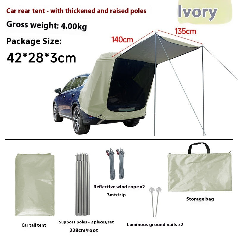 Adventure-Proof Rear Tent: Sun & Rain Guardian