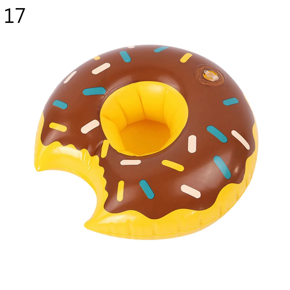 1PC Inflatable Float Cup Pad Swimming Pool Drink Cup Stand Holder Cute Drink Pool Mat for Kids Toy Summer Pool Party Decorations