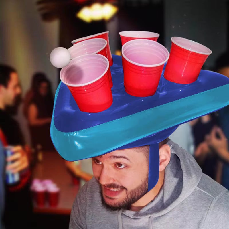 Get Ready for a Splash-tastic Time with the Inflatable Hat Ball Throwing Game - Perfect for Summer Parties and Beer Competitions!