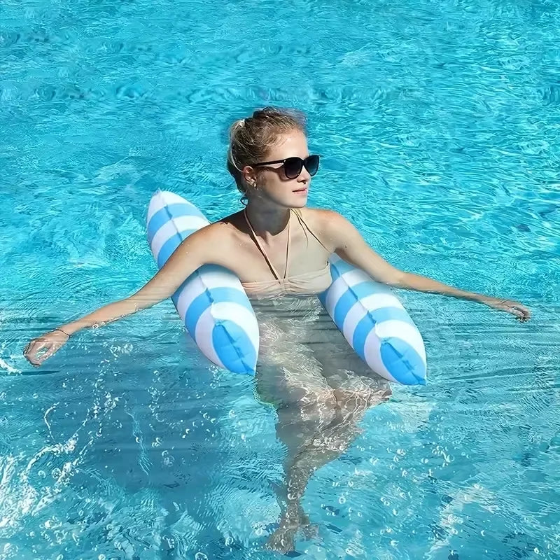 Float Your Worries Away: 1PC Inflatable Float Hammock for Adults – The Ultimate Poolside Lounging Experience This Summer!
