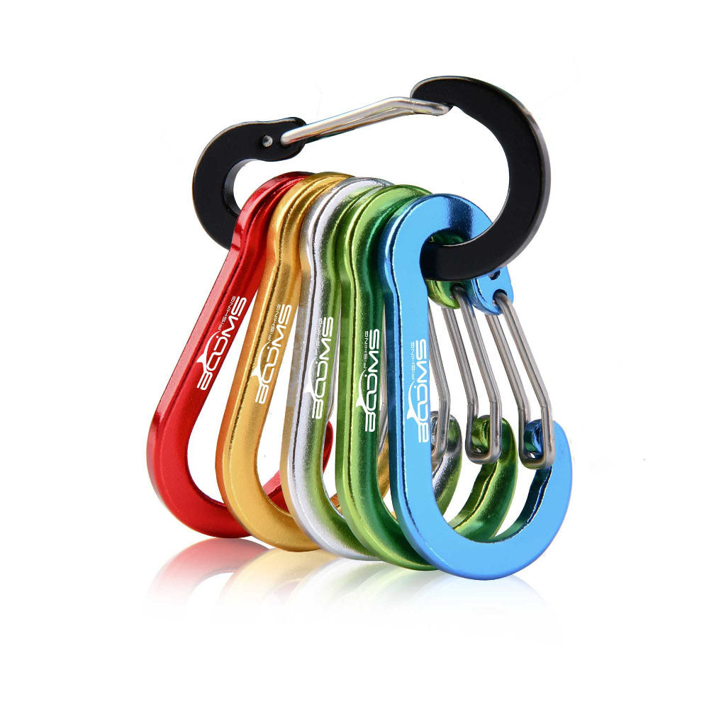 Adventure-Ready Alloy Carabiner Clips - Ultra-Light
