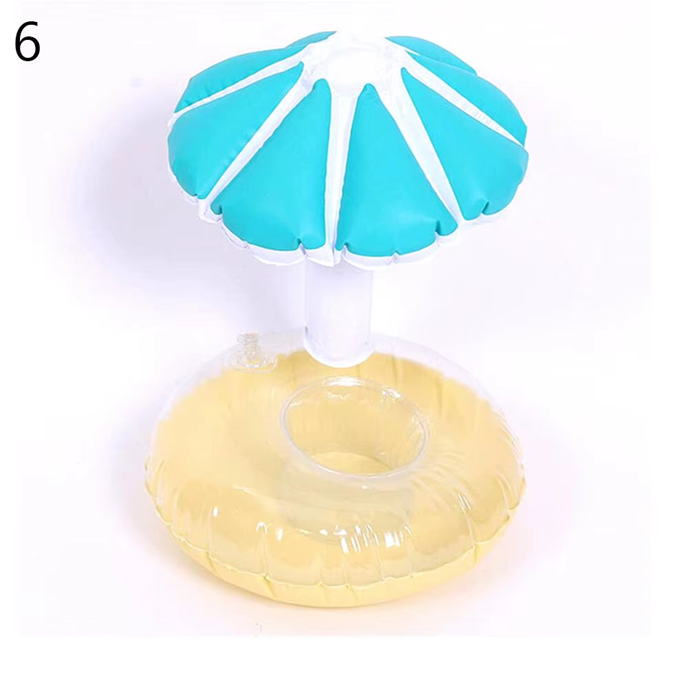1PC Inflatable Float Cup Pad Swimming Pool Drink Cup Stand Holder Cute Drink Pool Mat for Kids Toy Summer Pool Party Decorations