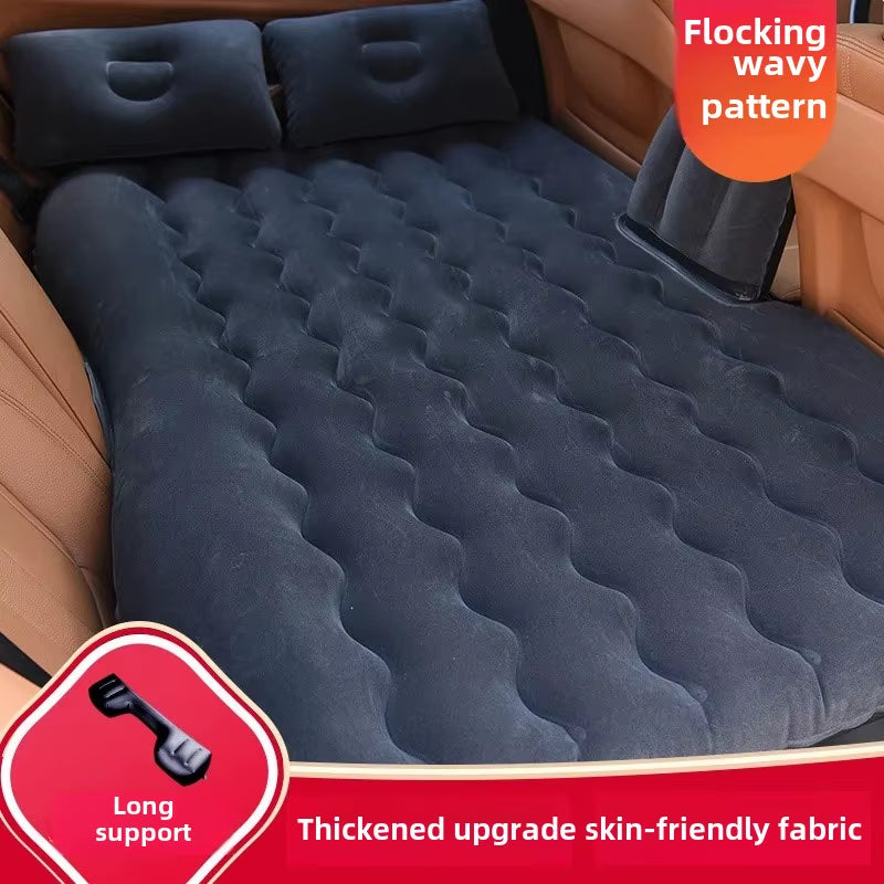 Car Inflatable Travel Bed for SUV Rear Seats - Air Cushion Mattress for Road Trips