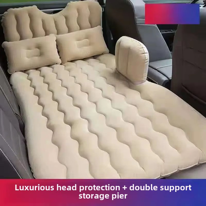 Car Inflatable Travel Bed for SUV Rear Seats - Air Cushion Mattress for Road Trips