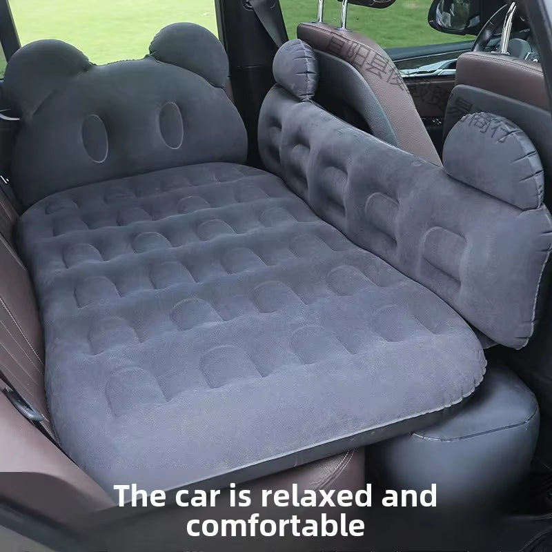 Car Inflatable Travel Bed for SUV Rear Seats - Air Cushion Mattress for Road Trips