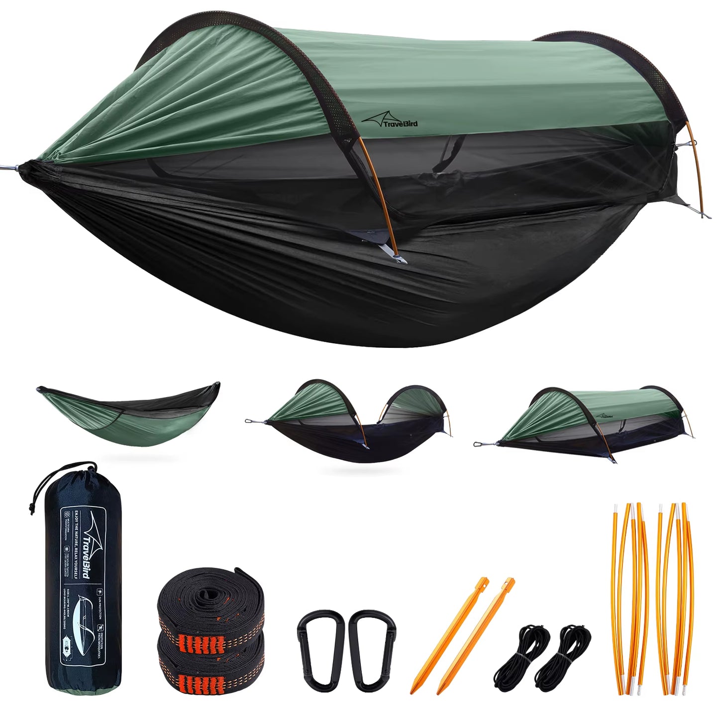 Premium Outdoor Double Hammock with Mosquito Net - Lightweight for Backpacking, Backyard, Hiking, and Camping