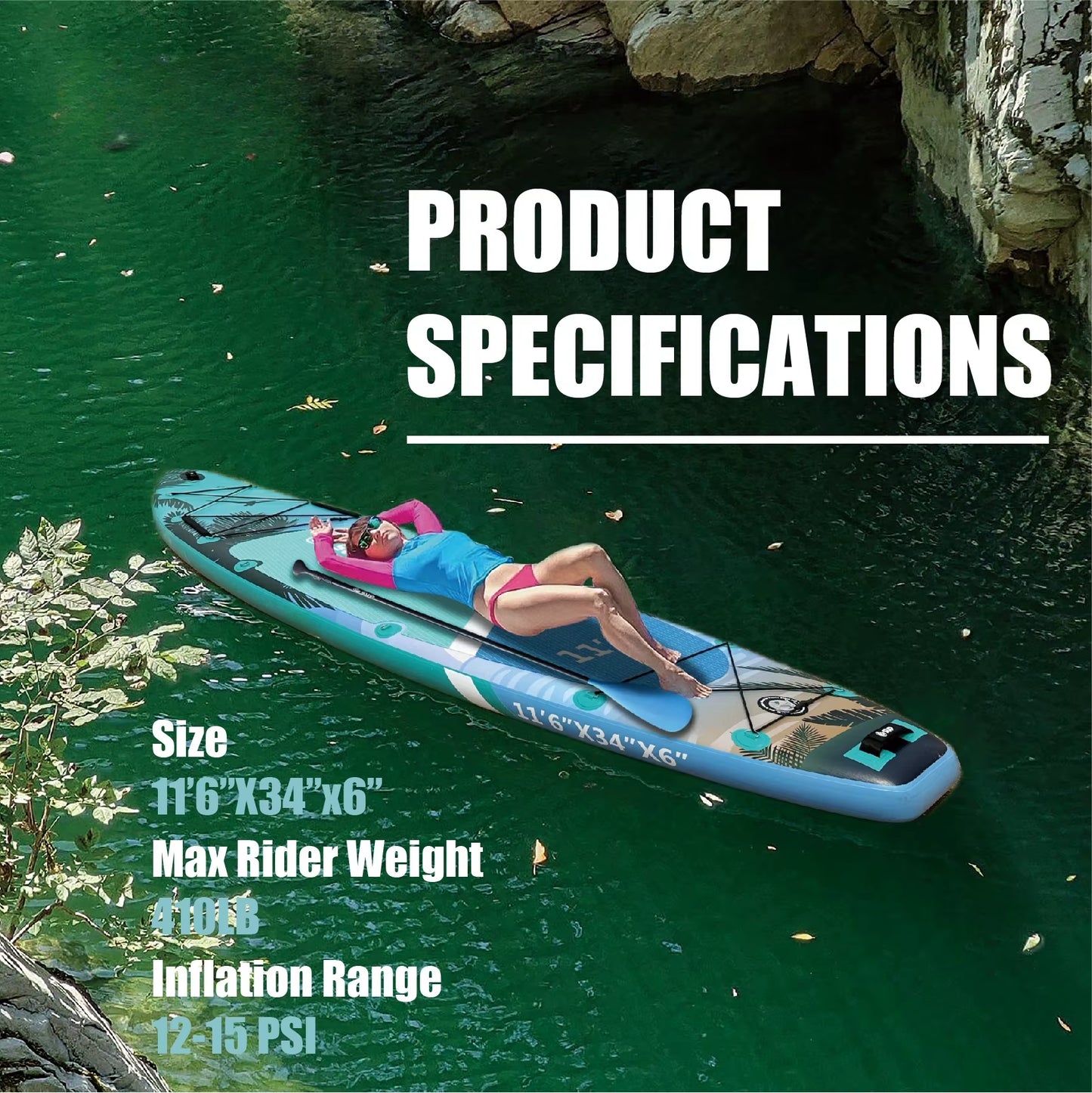 Premium Inflatable Surfboards for Water Sports - 11'6