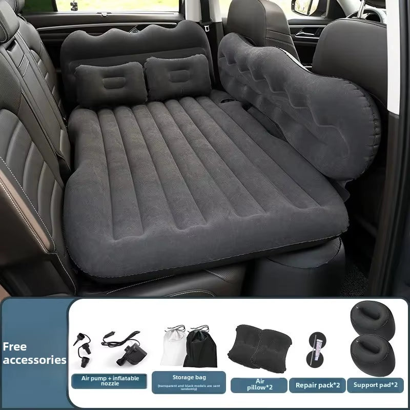 Car Inflatable Travel Bed for SUV Rear Seats - Air Cushion Mattress for Road Trips