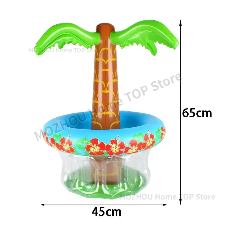 Inflatable Palm Tree Cooler Cooler for Pool Party Serving Bar Ice Tray Drink Holder Outdoor BBQ Picnic Luau Party Hawaiian Party