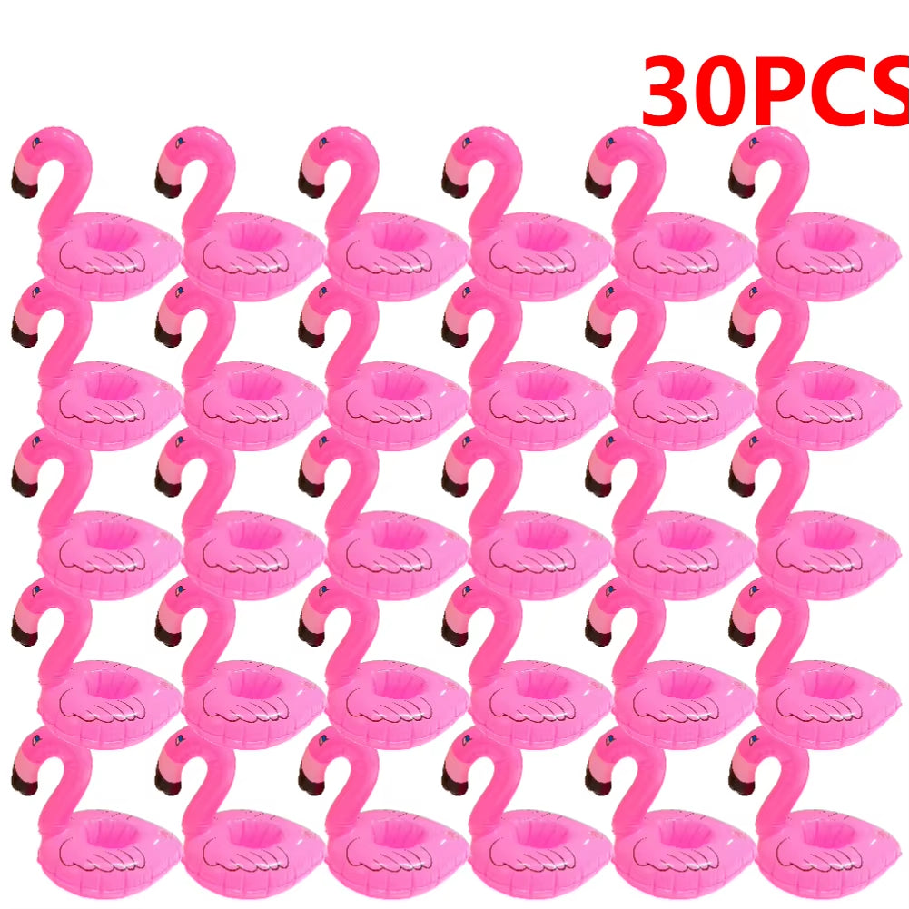Float Inflatable Drink Cup Holder Pvc Floating Water Coaster Swimming Pool Drink Float Toy Flamingo Drinkware Tray Party Decor