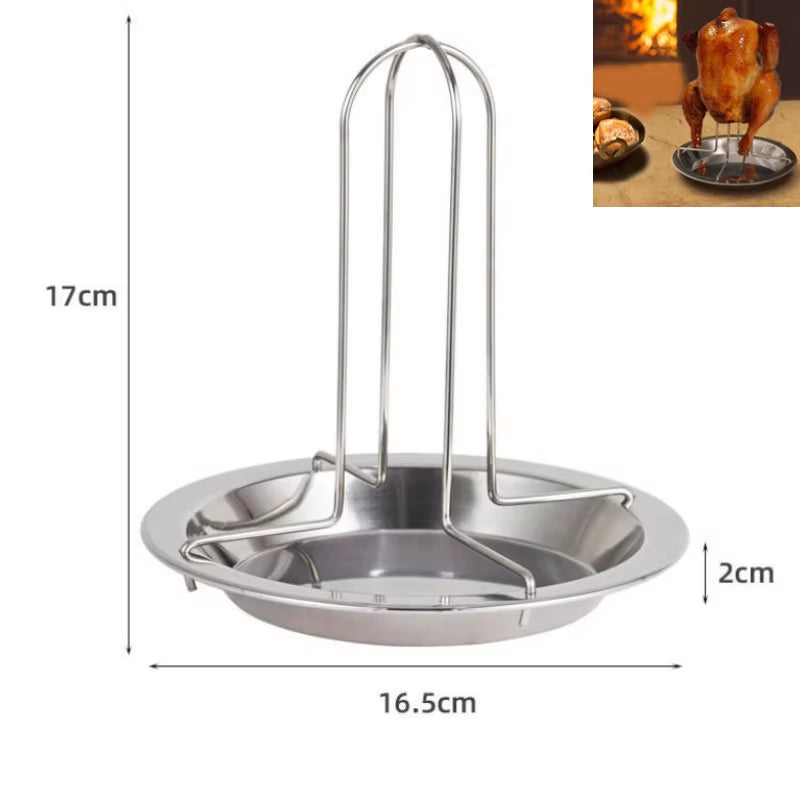 The Ultimate Meat Tower: A Stainless Steel Chicken Leg Party Rack for BBQ Wizards and Drip Pan Enthusiasts!