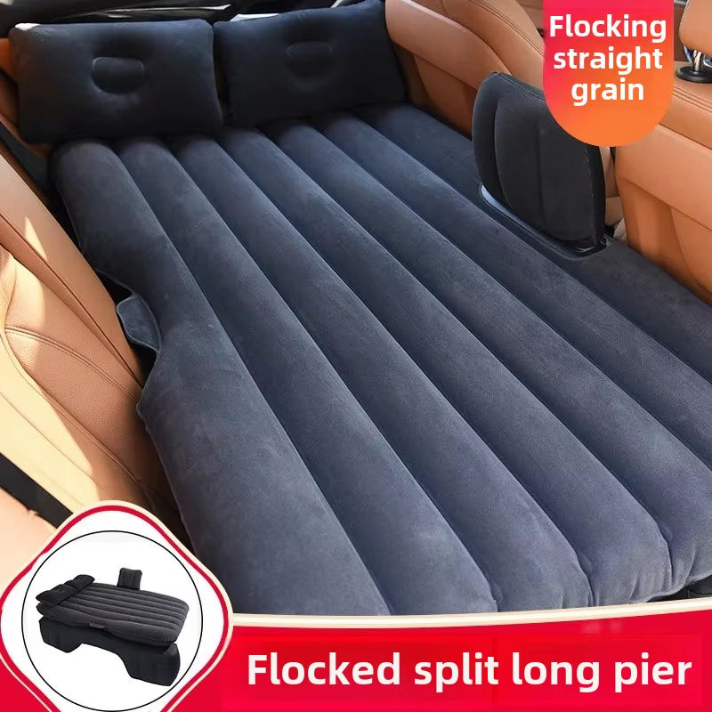 Car Inflatable Travel Bed for SUV Rear Seats - Air Cushion Mattress for Road Trips