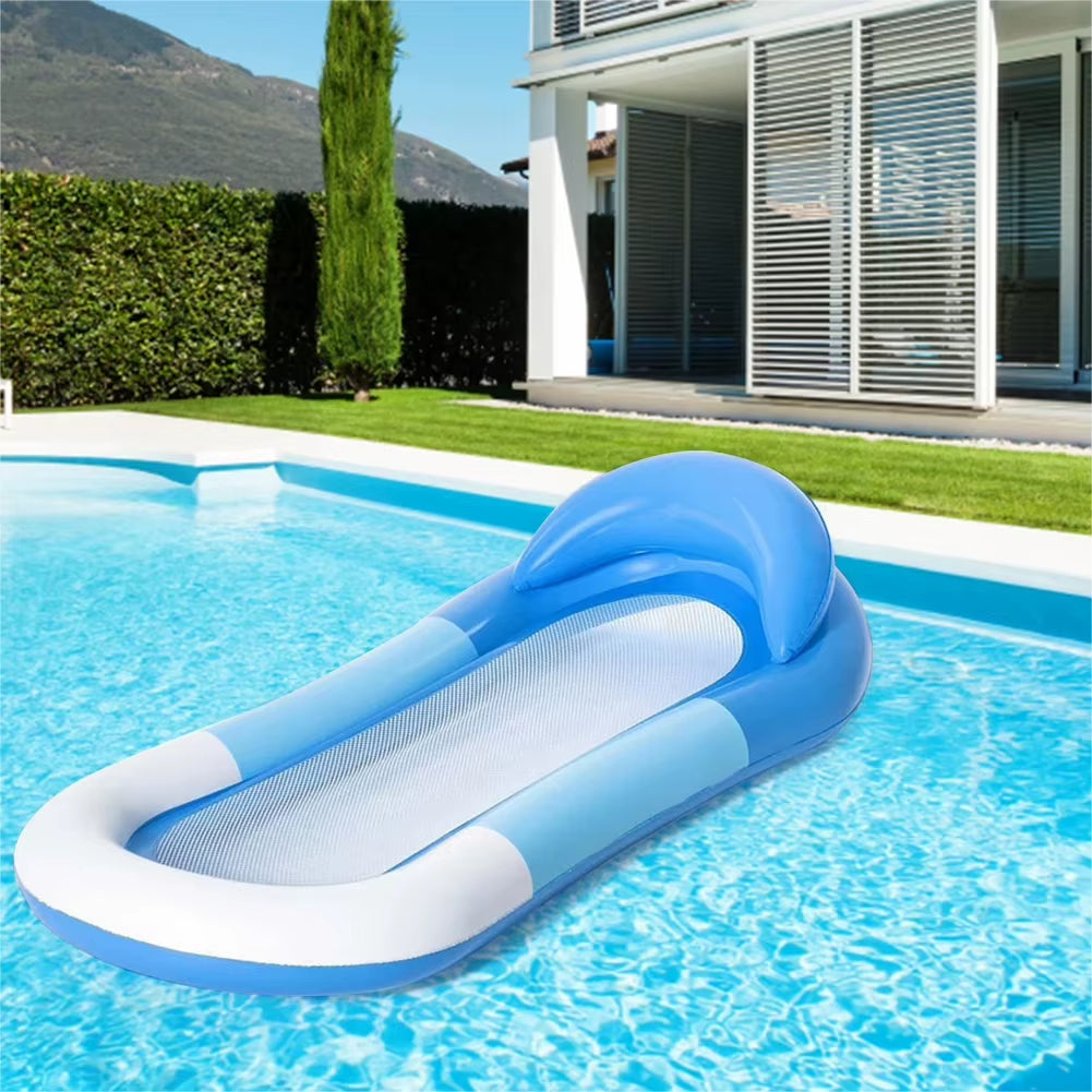 2024 Inflatable Outdoor Foldable Water Hammock and Floating Swimming Pool Mattress for Beach and Recreation Activities
