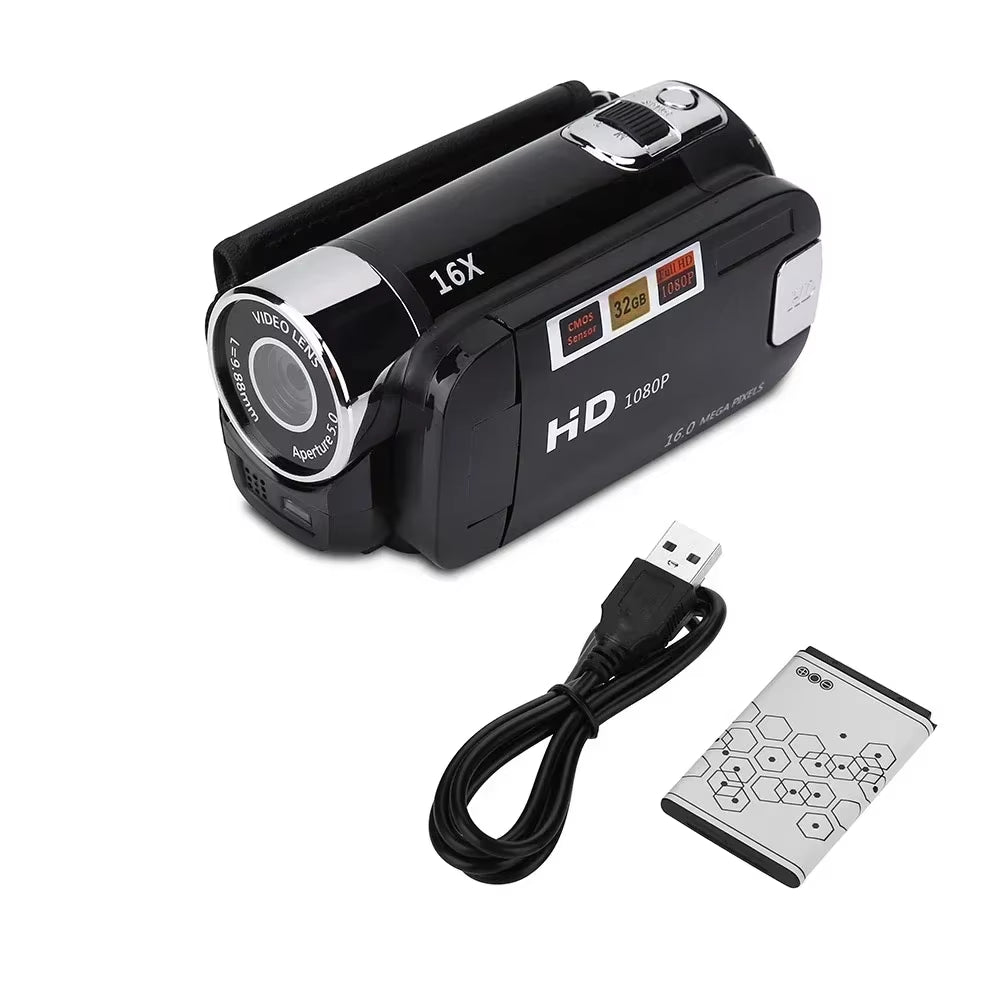 1080P Full HD Digital Camera 270° Rotation DV Video Recorder 2.7Inch Touch Screen Digital Camcorder 16X Digital Zoom CMOS Sensor