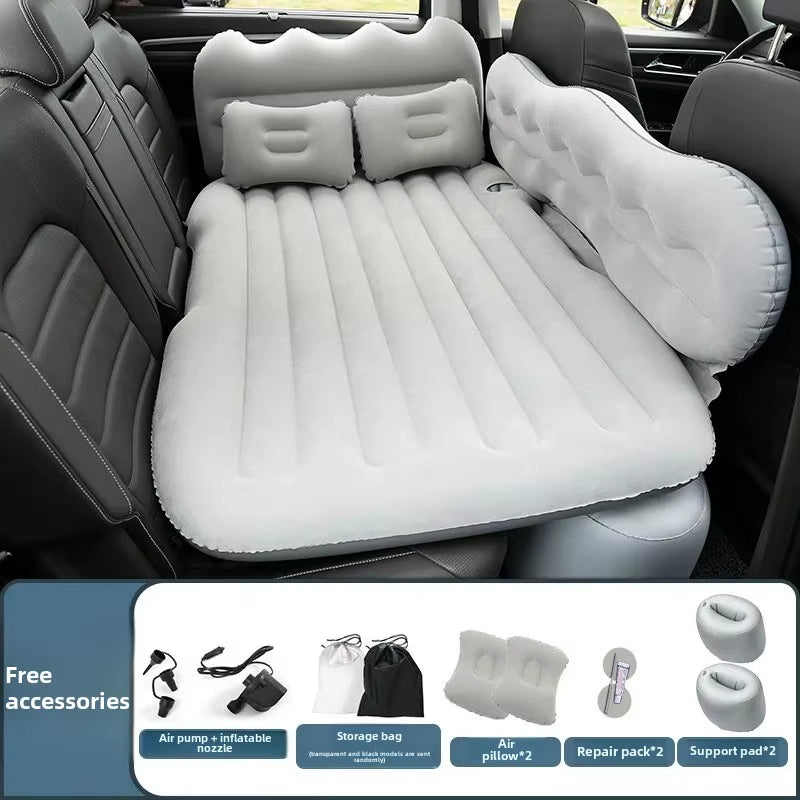 Car Inflatable Travel Bed for SUV Rear Seats - Air Cushion Mattress for Road Trips