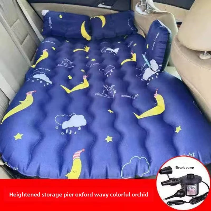 Car Inflatable Travel Bed for SUV Rear Seats - Air Cushion Mattress for Road Trips