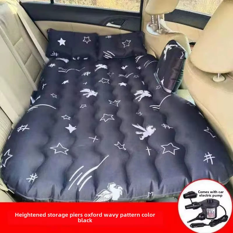 Car Inflatable Travel Bed for SUV Rear Seats - Air Cushion Mattress for Road Trips