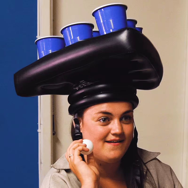 Get Ready for a Splash-tastic Time with the Inflatable Hat Ball Throwing Game - Perfect for Summer Parties and Beer Competitions!
