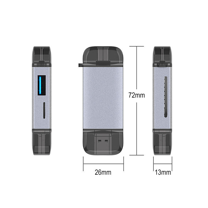 Vielseitiger 6-in-1-Kartenleser – Sofortzugriff