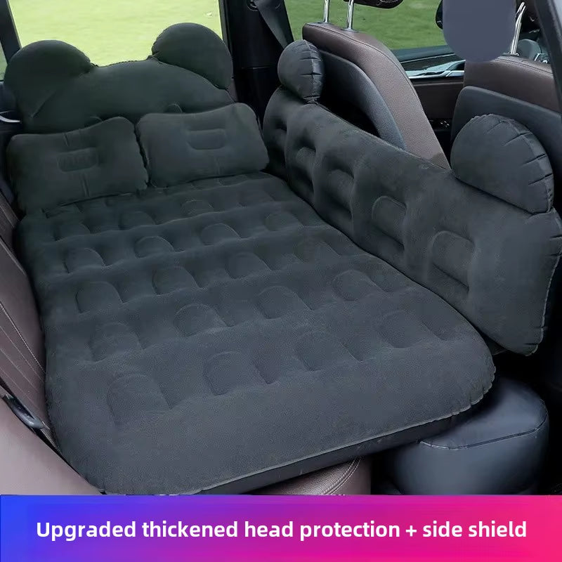 Car Inflatable Travel Bed for SUV Rear Seats - Air Cushion Mattress for Road Trips