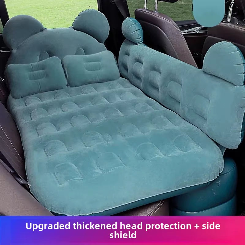 Car Inflatable Travel Bed for SUV Rear Seats - Air Cushion Mattress for Road Trips