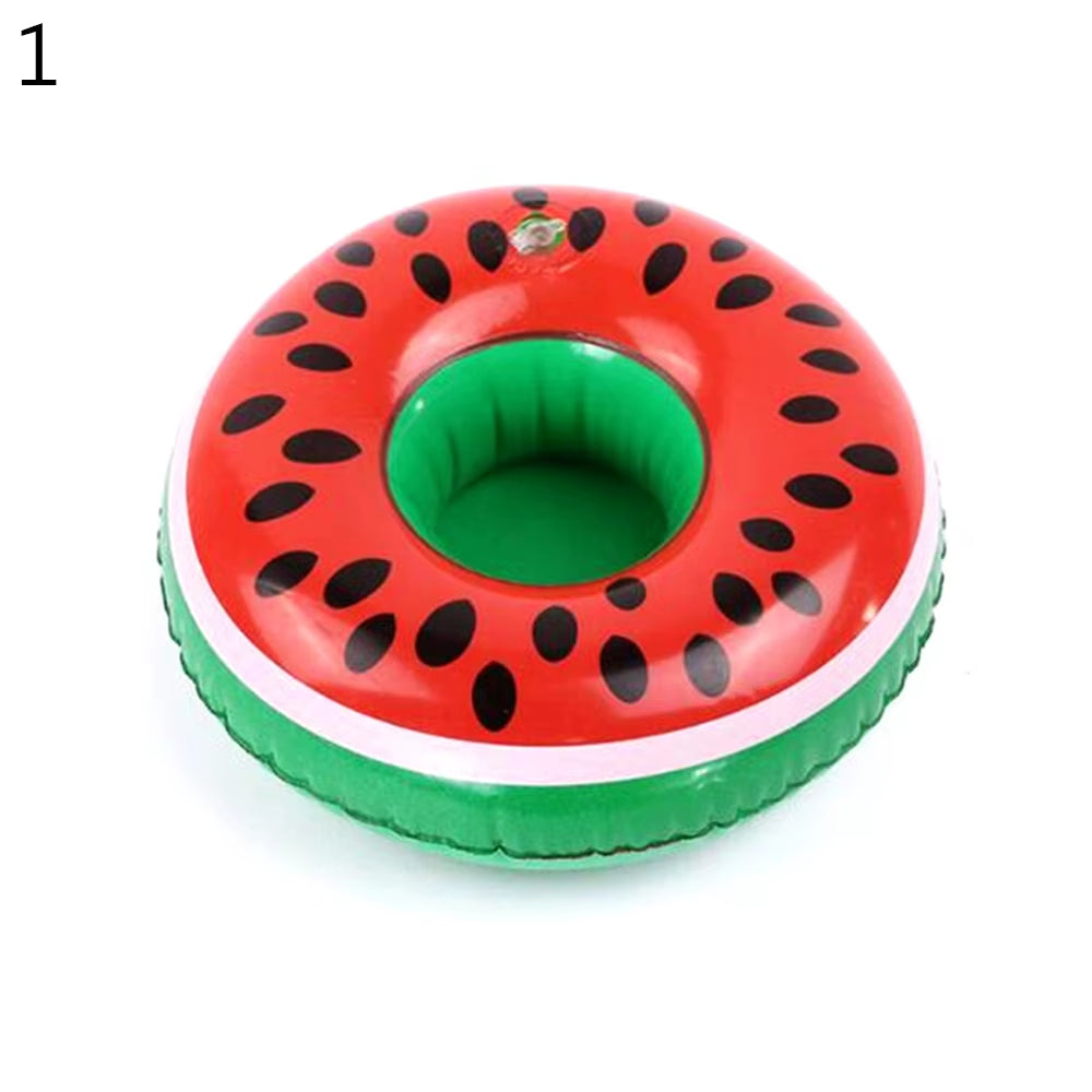 1PC Inflatable Float Cup Pad Swimming Pool Drink Cup Stand Holder Cute Drink Pool Mat for Kids Toy Summer Pool Party Decorations