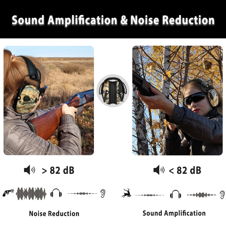 Tactical Anti-Noise Earmuff for Hunting Shooting Headphones Noise Reduction Electronic Hearing Protective Ear Protection