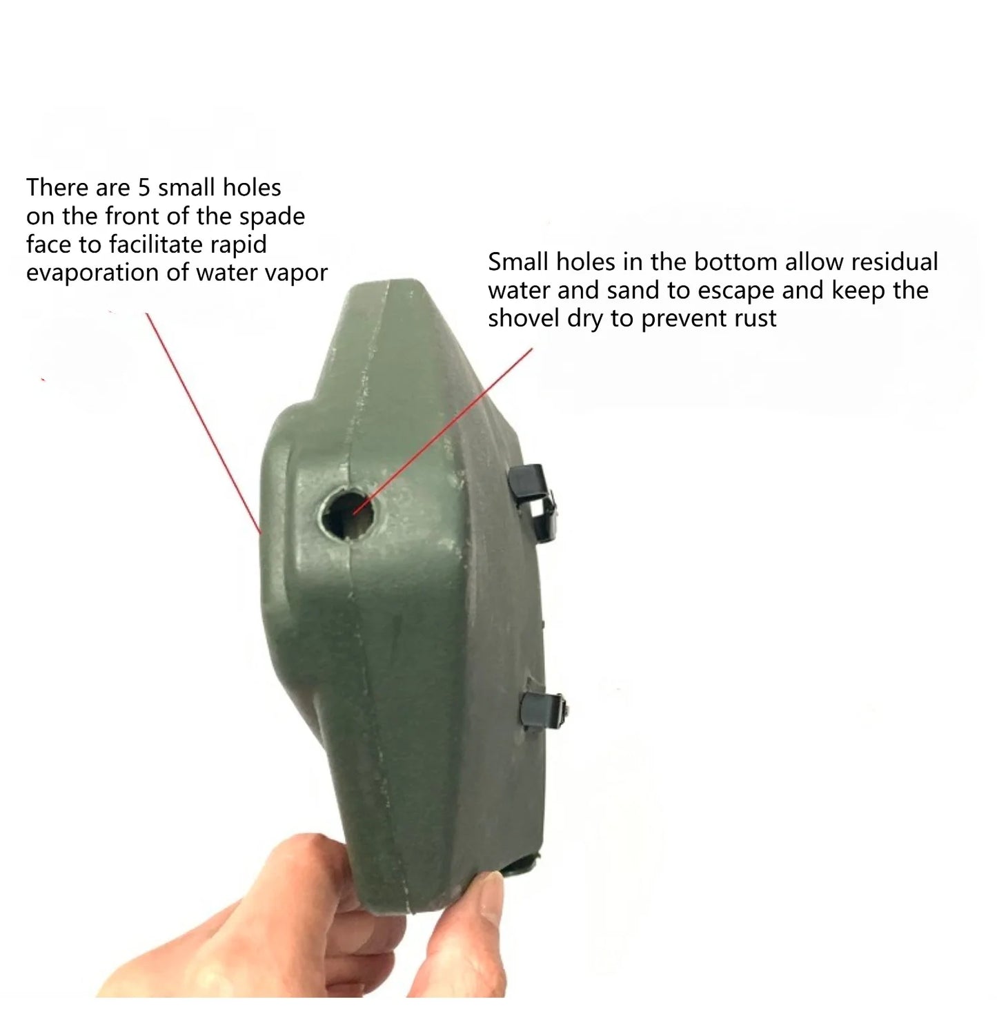 New Green Wolf Brown Virtue Type Engineer Shovel with Plastic Spade Sheath Adapts Folding Spade Belt Buckle