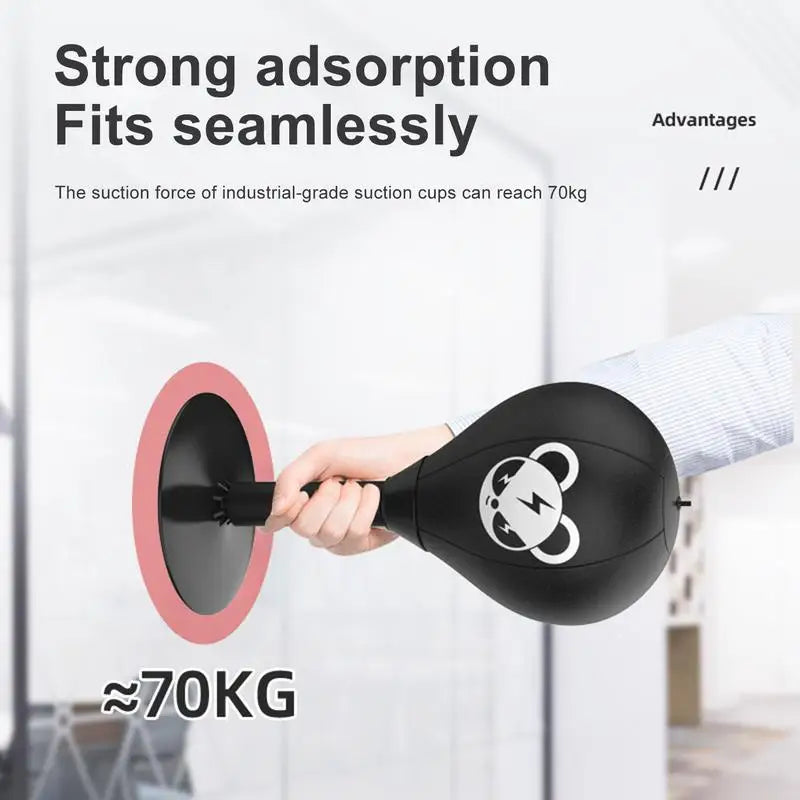 Inflatable Desktop Punching Bag Desk Speed Boxing Bag with Suction Cup Stress Relief Boxing Punch Ball Training Ball for Fitness