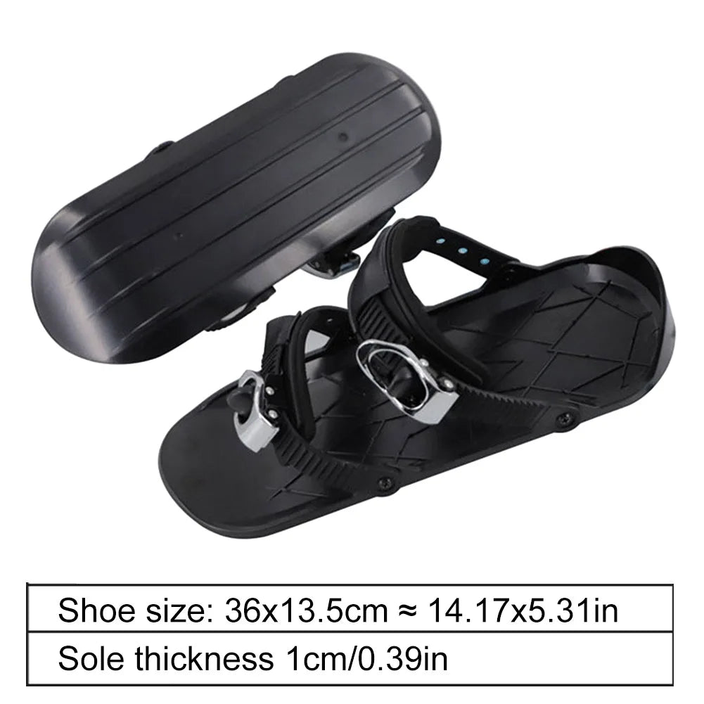 Winter Mini Short Ski Skates Snowboard Boots Skiboards Adjuatable Short Snow Skateboard Outdoor Sports Classic Beginner Sleds