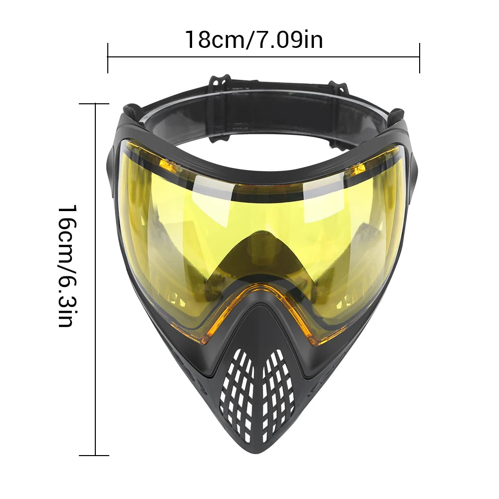 FMA F1 Full Face Mask with Single Layer Paintball Safety Protective Mask Anti-Fog Goggle Mask Outdoor Tactical Airsoft Equipment