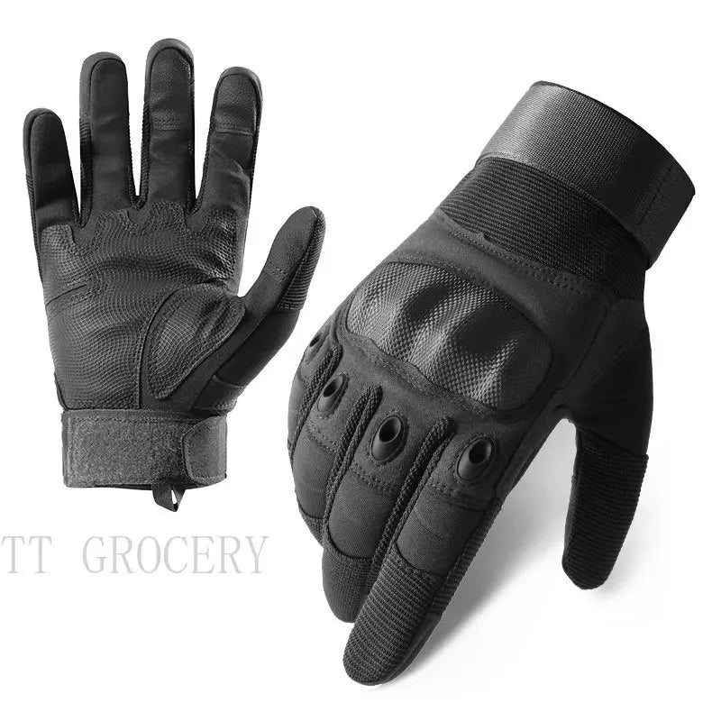 Touch Screen Tactical Paintball Airsoft Combat Motocycle Hard Knuckle Full Finger Gloves Security Protection