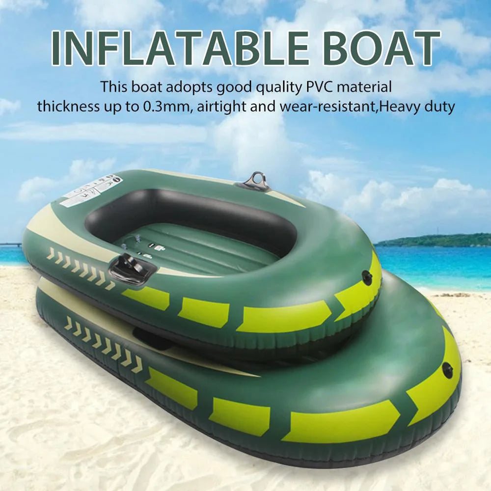 PVC Inflatable Boat Single/Double Person Kayak High Quality Canoe Motor Boat Suitable for Fishing Rafting Diving Water Transport