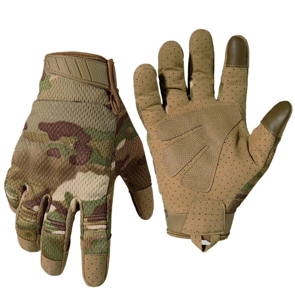 Camo Touch Screen Tactical Gloves Outdoor Hunting Shooting Sports Cycling Combat Airsoft Hiking Camping Bike Non-Slip Equipment