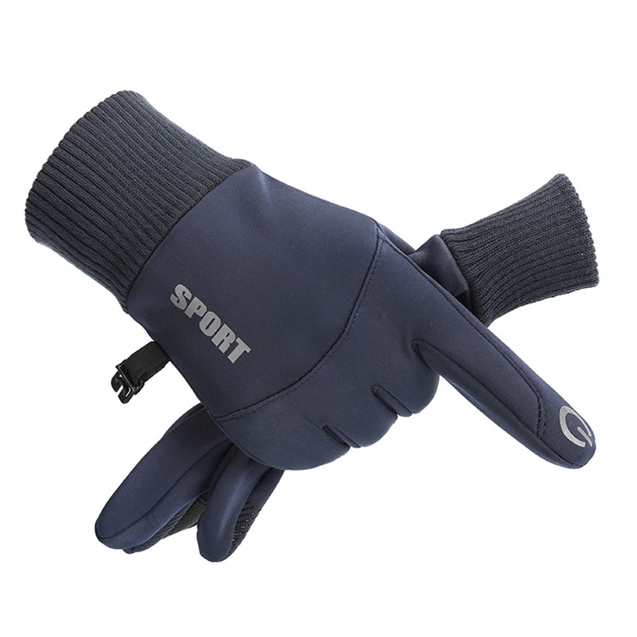 Men'S Waterproof Riding Gloves, Winter Gloves, Suitable for Outdoor Sports, Skiing, Running, Motorcycles, Touch Screens