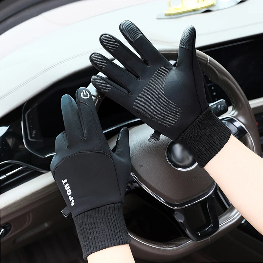 Men'S Waterproof Riding Gloves, Winter Gloves, Suitable for Outdoor Sports, Skiing, Running, Motorcycles, Touch Screens