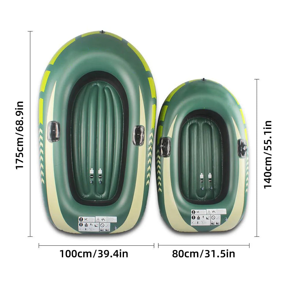 PVC Inflatable Boat Single/Double Person Kayak High Quality Canoe Motor Boat Suitable for Fishing Rafting Diving Water Transport