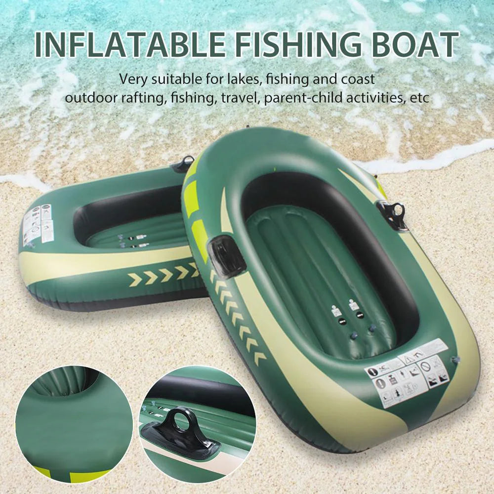 PVC Inflatable Boat Single/Double Person Kayak High Quality Canoe Motor Boat Suitable for Fishing Rafting Diving Water Transport