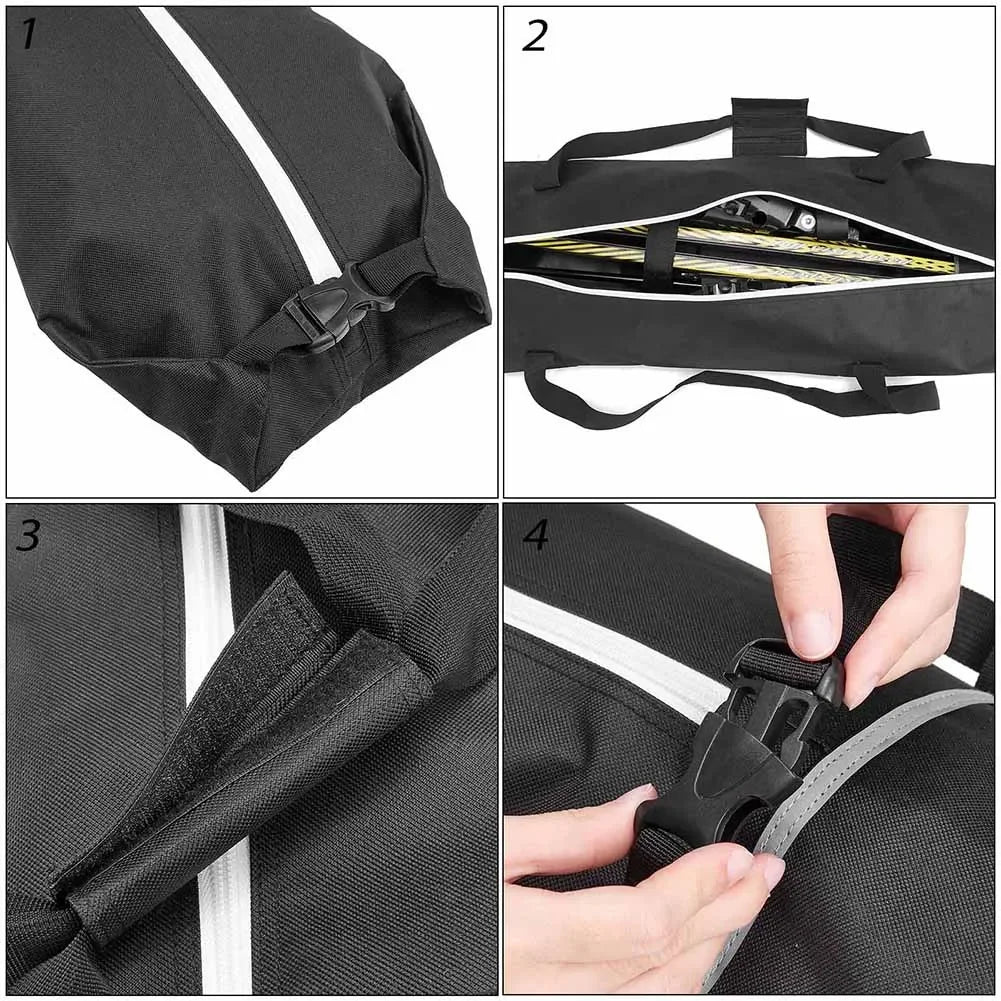 2 Pcs Ski Set Waterproof Ski Duffle Bag & Boot Tote Set Padded Snowboard and Boot Storage Bag for Travel Fit Skis up to 200 Cm