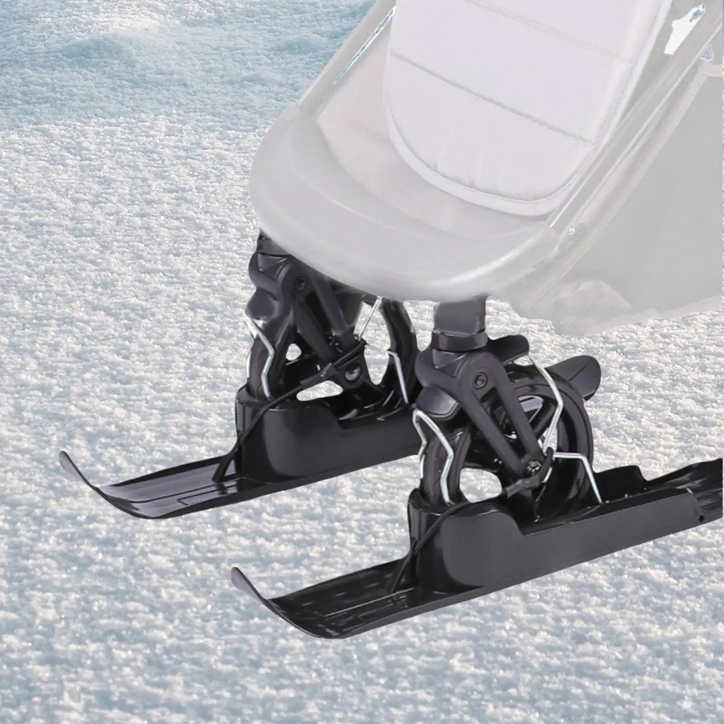 2X Snow Sledge Board Bike Snowboard Lightweight Snow Ski Skiing Board Ski Plate for Balancing Bike Disabled Wheelchair Scooter