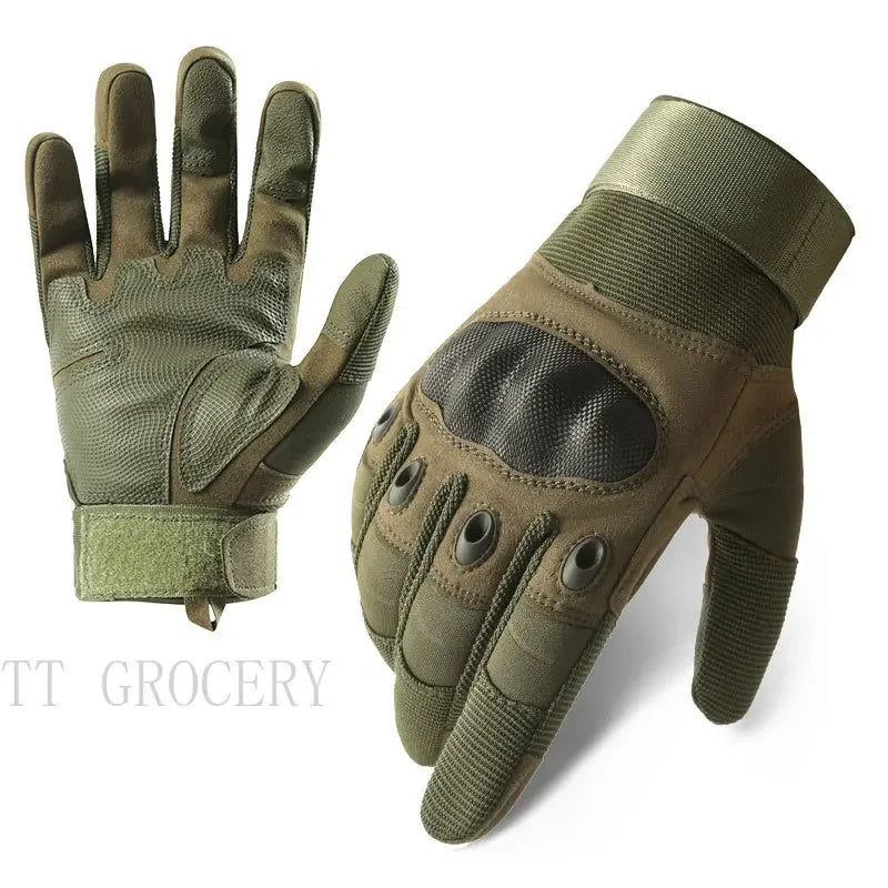 Touch Screen Tactical Paintball Airsoft Combat Motocycle Hard Knuckle Full Finger Gloves Security Protection
