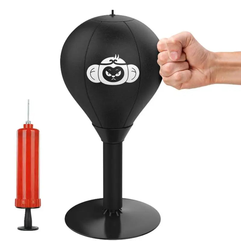 Inflatable Desktop Punching Bag Desk Speed Boxing Bag with Suction Cup Stress Relief Boxing Punch Ball Training Ball for Fitness