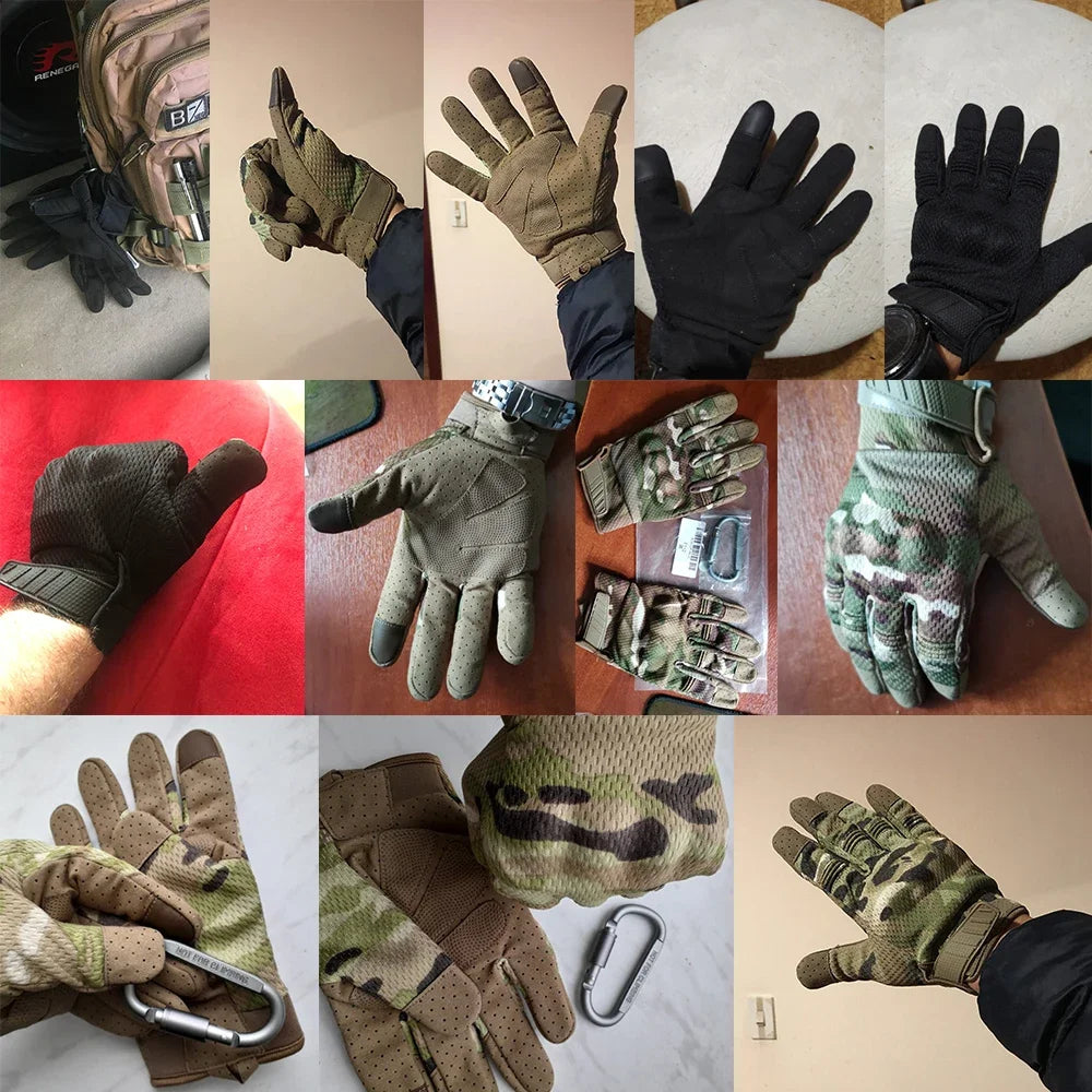 Camo Touch Screen Tactical Gloves Outdoor Hunting Shooting Sports Cycling Combat Airsoft Hiking Camping Bike Non-Slip Equipment
