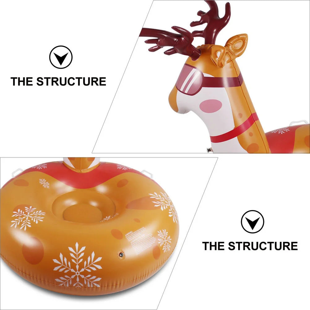 Inflatable Ski Ring Tubing Sled for Children Snow Sledge Tubes Sleds Skiing Toddler Playset Outdoor Toys Snowboard PVC