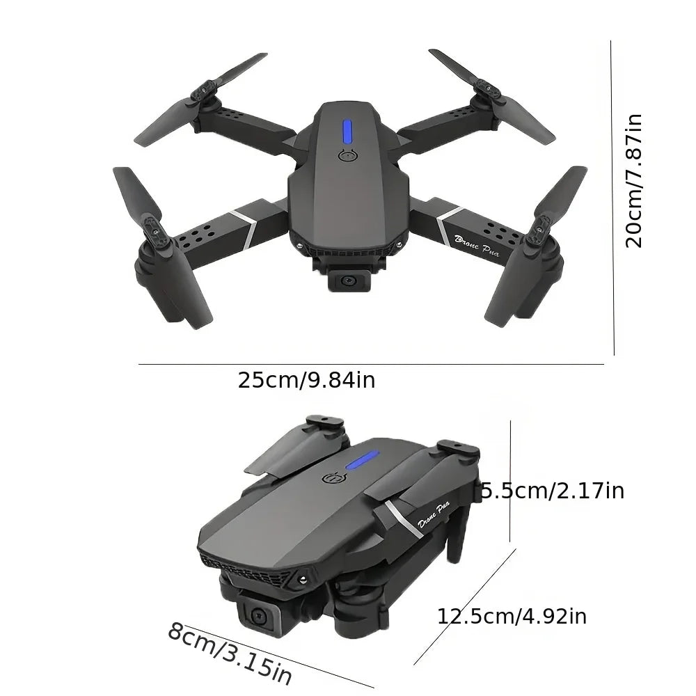 2024 E88Pro RC Drone 4K Professinal with 1080P Wide Angle HD Camera Foldable Helicopter WIFI FPV Height Hold Gift Toy